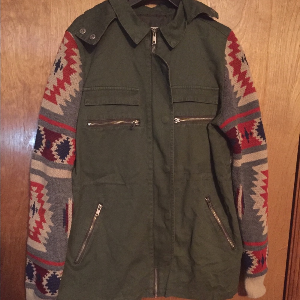 Thread & Supply Aztec Sleeve Anorak Jacket